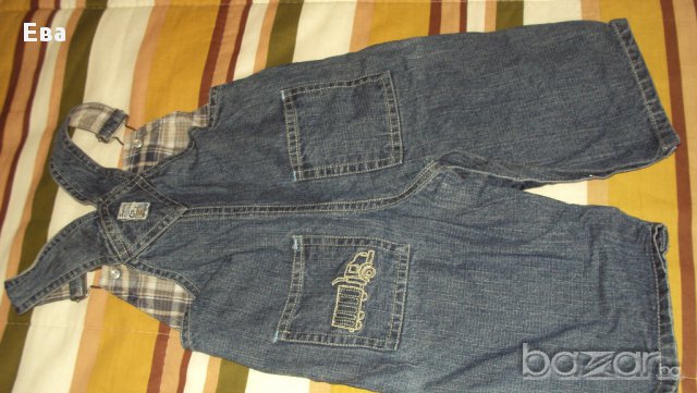 Отличен дънков гащеризон - размер 12м., снимка 2 - Бебешки гащеризони - 18003688