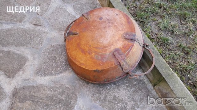 Стара кована медна бакърене тава, снимка 9 - Антикварни и старинни предмети - 20516182