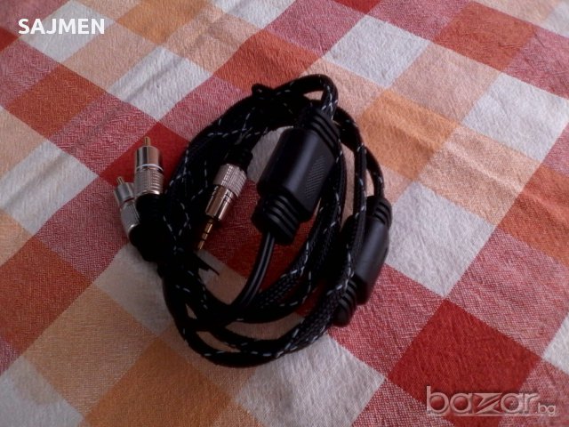 hi-fi кабел3,5 стерео към 2 чинча .за дек, снимка 4 - Други - 17218044
