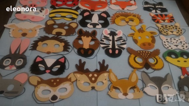 Ръчно изработени маски на животни от филц в Други в гр. Враца - ID23427745  — Bazar.bg