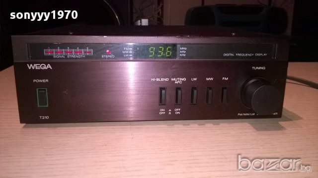 Wega t210-stereo tuner-w.germany-внос швеицария, снимка 3 - Ресийвъри, усилватели, смесителни пултове - 14286023