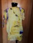 Жълто-лилава феерична блузка тип балон Л, снимка 3