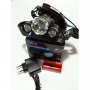 Мощен LED фенер - челник за глава с акумулаторни батерии и 3 LED диода Boruit, снимка 2