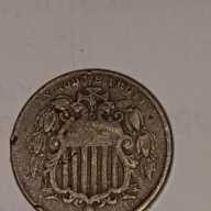 5  Cent 1866 Nickel Cooper  COIN w/raise. RARE, снимка 5 - Нумизматика и бонистика - 16612614