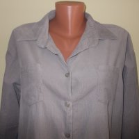 Сива дамска джинсова риза XXL размер, снимка 2 - Ризи - 20127682
