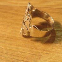 Дамски Сребърен пръстен - красив дизайнерски модел за ценители  -  стар внос от Щатите , снимка 2 - Пръстени - 24253167