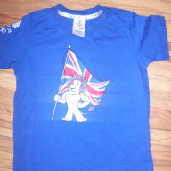 сини детски тениски с лъвче на адидас-размер-98-104 , снимка 6 - Детски тениски и потници - 7485826