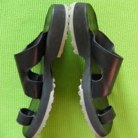 Destroy made in Spain оригинални мъжки чехли от естествена черна кожа EU 43, снимка 4 - Мъжки сандали - 25491272