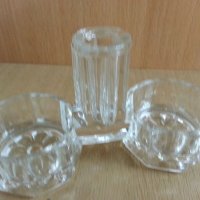Стъклена солница , снимка 4 - Антикварни и старинни предмети - 25793170