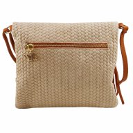 ПРОМО 🍊 TUSCANY LEATHER 🍊 Оригинална плетена дамска чанта от естествена кожа с висулки, снимка 10 - Чанти - 15159002