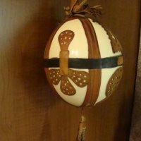 Щраусово яйце от Африка , снимка 1 - Декорация за дома - 25500317