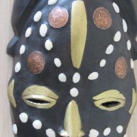  Африканска маска с кобо и бронз, снимка 2 - Колекции - 21935549