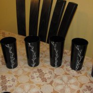 Комплект чаши и чинии в черно и бяло, снимка 5 - Декорация за дома - 17925071