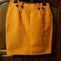 Дам.пола-"YVES SAINT LAURENT"-/памук/,цвят-оранжев. Закупена от Италия., снимка 2 - Поли - 23677247