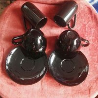 Нов полски порцелан черен,лукс от 6 части+Подарък 4 бр.подложки за чаши, снимка 5 - Кухненски принадлежности - 22081269