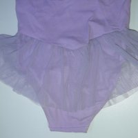 Трико бледо лилаво, къс ръкав, с пришита поличка от тюл - 32 размер, 8-10години, снимка 7 - Детски рокли и поли - 22795522