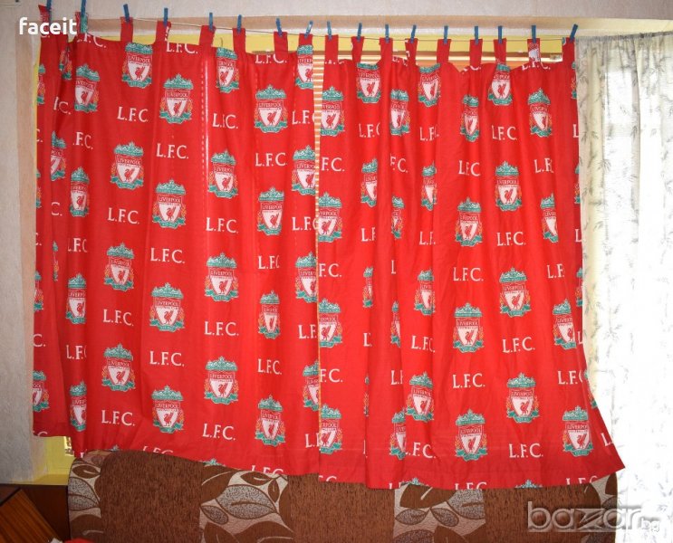Liverpool - Уникални 100% оригинални фенски пердета / Ливърпул, снимка 1