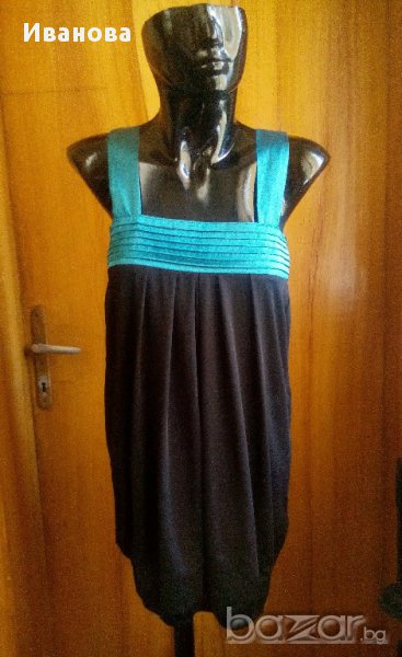 Туника в черно и тюркоаз С, снимка 1