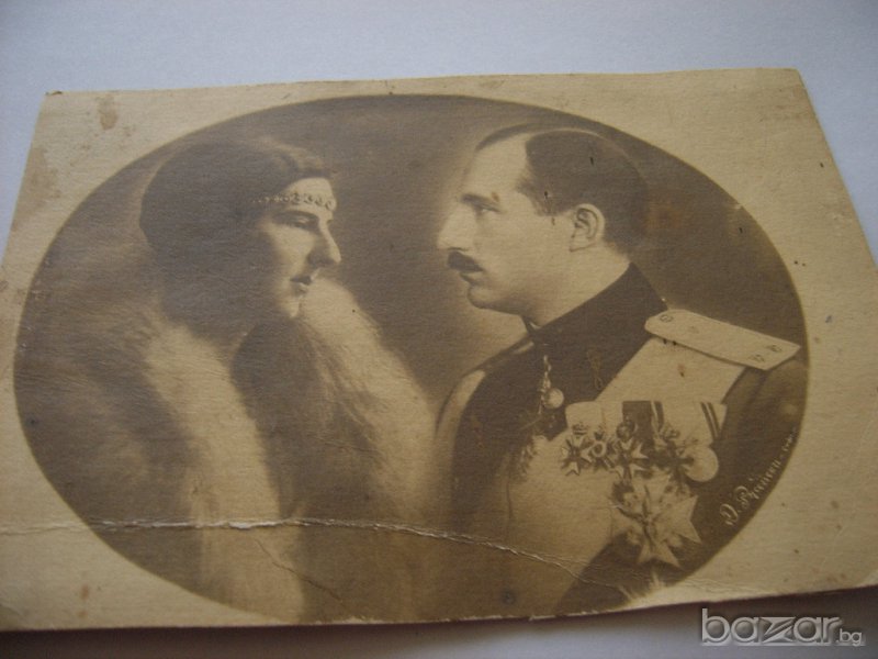 стара снимка на цар БорисIII и царица Йоанна, снимка 1