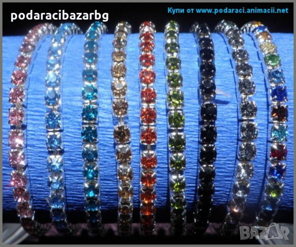 ГРИВНИ С КРИСТАЛИ-ЦВЕТНИ             , снимка 1