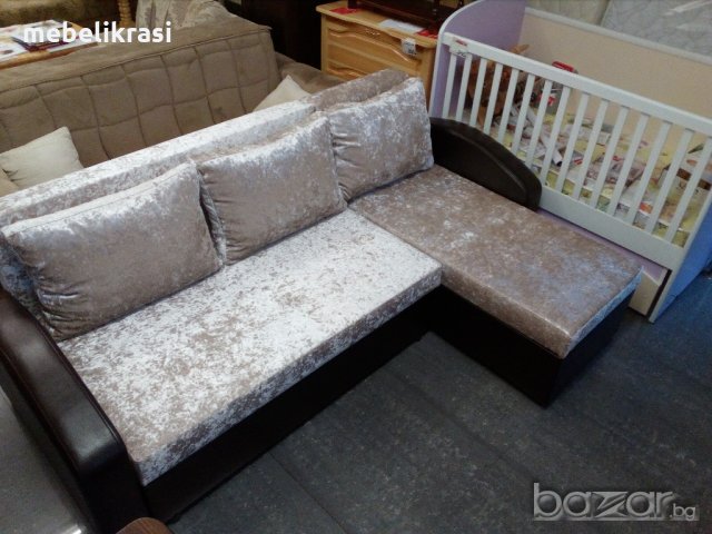 Диван ъглов Елена разтегателен с 2 ракли. Промо-Наличен!, снимка 12 - Дивани и мека мебел - 19517309