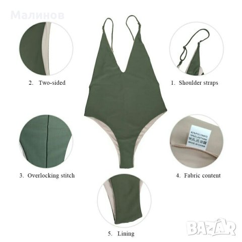 Двулицев бански с бразилска бикина, снимка 6 - Бански костюми - 22172549