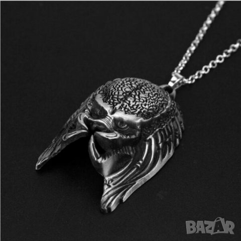 Хищника-The Predator-Колие-Медальон-Маска-Масивен-Едър, снимка 5 - Колиета, медальони, синджири - 23024021