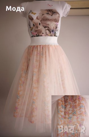 Пола от мек тюл с цветна подплата ПО ВАШИ РАЗМЕРИ Ново!, снимка 5 - Поли - 26150428