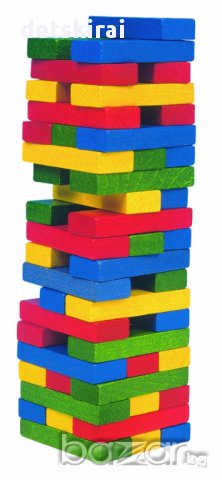 Дървена игра със зарчета Дженга, снимка 2 - Рисуване и оцветяване - 17907215