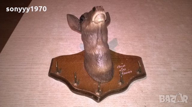 сърна-закачалка за ключове-18х15х12см-внос франция, снимка 4 - Колекции - 22597379