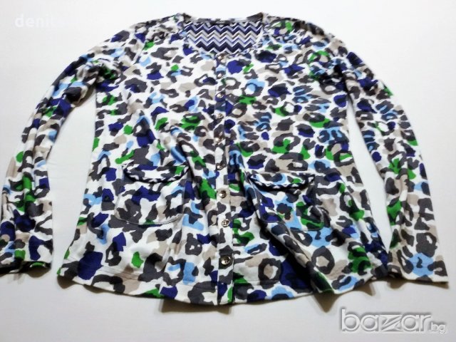 RIANI Womens Zig Zag Design Knit Cardigan Blouse Дамска Жилетка Size L - Нова, снимка 2 - Сака - 21103889