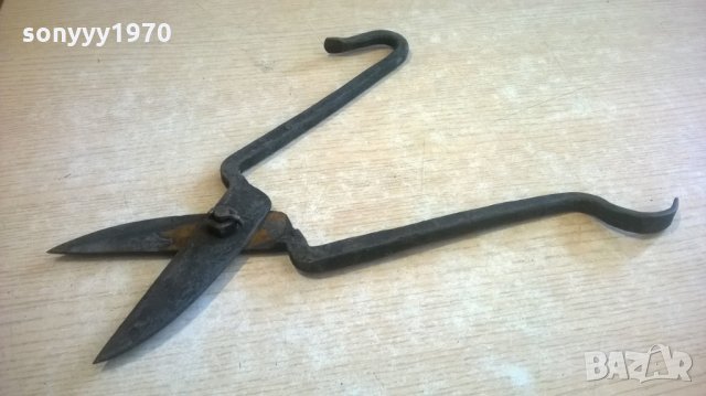 АНТИКА-стара ножица за ламарина-37х10см с извити дръжки, снимка 9 - Колекции - 23046833