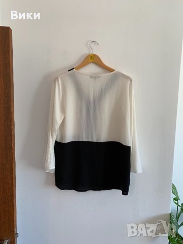 Дамска блуза в черно и бяло, снимка 5 - Блузи с дълъг ръкав и пуловери - 24719169