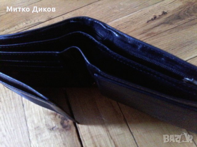 Портфейл Бонд естествена кожа 120х95мм, снимка 8 - Портфейли, портмонета - 21674787