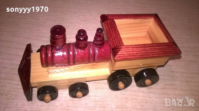 ретро локомотив-дървен-за колекция-14х6х6см, снимка 3 - Колекции - 22524978