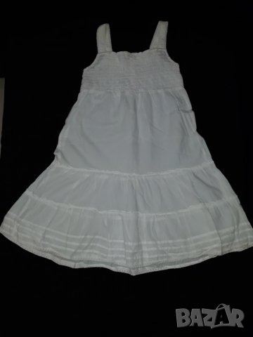 Детска бяла рокля с презрамки , ластичен гръб марка OVS Kids, снимка 3 - Детски рокли и поли - 23816116