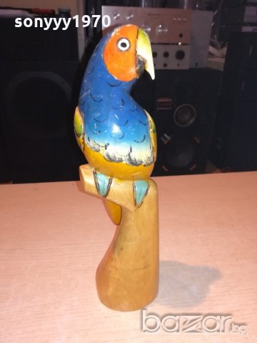 ретро колекция-папагал-дърво/лак-33х10см-внос франция, снимка 9 - Антикварни и старинни предмети - 20245035
