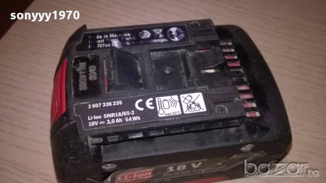 Bosch li-ion tehnology 18v/3.0ah-battery-внос швеицария, снимка 12 - Други машини и части - 17393966