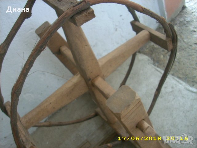 стар възрожденски дървен чакрък , снимка 11 - Антикварни и старинни предмети - 22341386