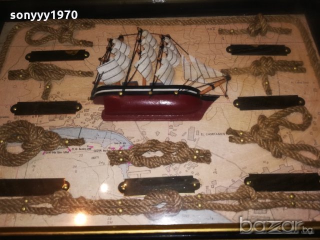 ретро колекция-корабна картина-36х26х4см-внос швеицария, снимка 7 - Колекции - 20616855