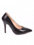 Дамски черни страхотни обувки, снимка 1 - Дамски обувки на ток - 25373727