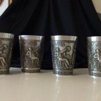 Гравирана чаша,халба от калай 350 мл. , снимка 4 - Антикварни и старинни предмети - 25785078