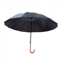 564 Класически автоматичен чадър за дъжд черен 16 ребра 98см дамски чадър мъжки чадър, снимка 7 - Други - 22731174