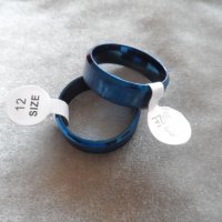 син стоманен пръстен, снимка 4 - Пръстени - 18699007