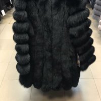 Дамско дълго палто от естествена лисица код 67, снимка 1 - Палта, манта - 23065034