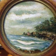 Старо море от руски автор-неподписано, снимка 5 - Картини - 10436222