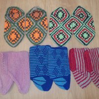 Вълнени чорапи и терлици домашно плетени от 100 % истинска вълна, снимка 8 - Спортна екипировка - 21073013