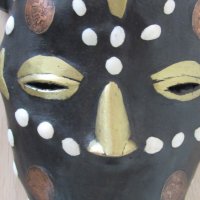  Африканска маска с кобо и бронз, снимка 6 - Колекции - 21935549