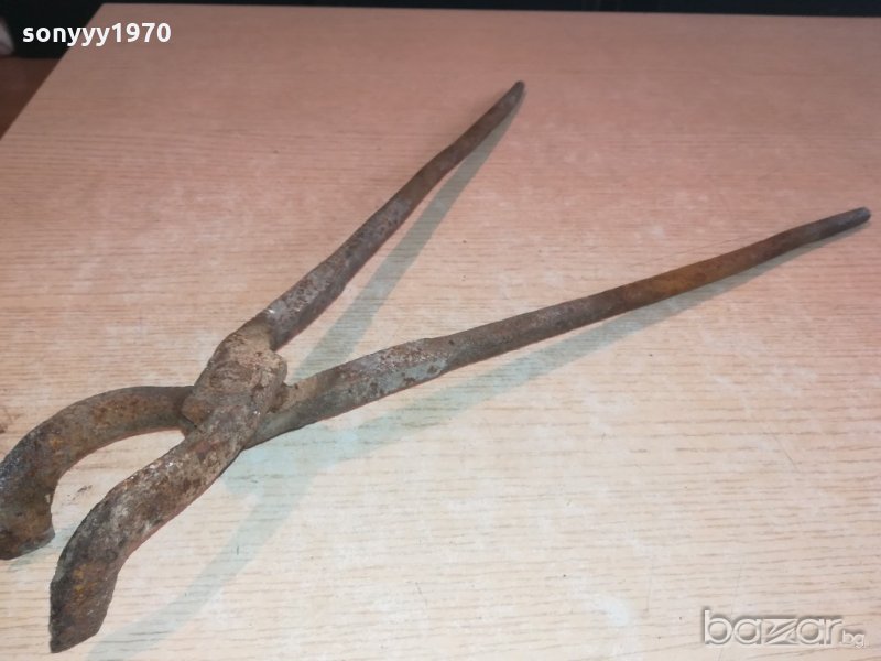 поръчани-извити ковашки клещи-47см, снимка 1