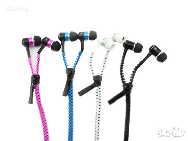 Нови слушалки с микрофон, тапи Zipper, снимка 2 - Слушалки, hands-free - 24514275